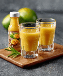 Scharfe Mango-Ingwer Shots