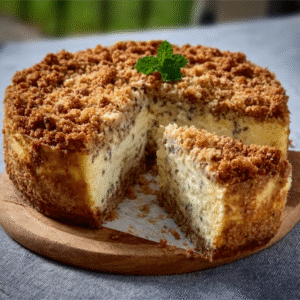 Haselnuss-Käsekuchen mit knusprigem Boden