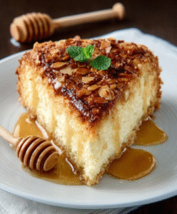 Keto Bienenstich Slice (Bee Sting Cake)