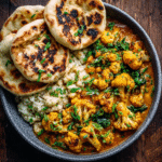 Keto-Curry mit Blumenkohl-Naan