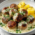 Keto Knigsberger Klopse Meatballs in White Sauce