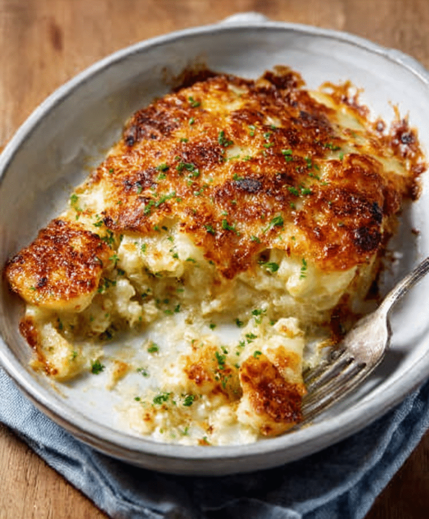 Keto Kohlrabi Gratin with Cheese