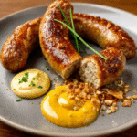 Keto Weißwurst with Low-Carb Sweet Mustard