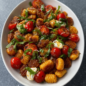 Knusprige Keto-Gnocchi nach Caprese-Art (Low-Carb Version)