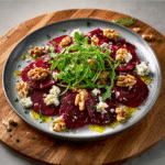 Rote-Bete-Carpaccio mit Ziegenkäse & Walnüssen