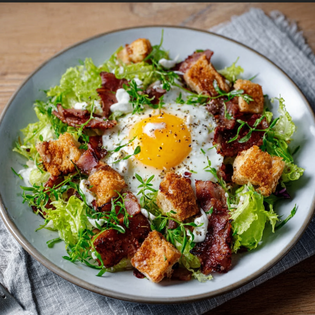 Salade Lyonnaise (ketogen adaptiert): Ein Genuss für die Linie!