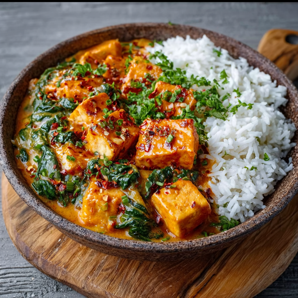 Tofu‑Spinat-Curry mit Kokosmilch: Einfach lecker genießen!
