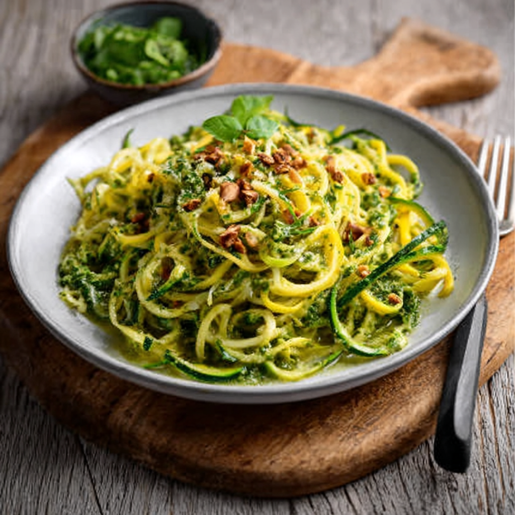 ketodiat 11 Zoodles mit Bärlauch‑Pesto: Ein Genuss für jeden Gaumen!