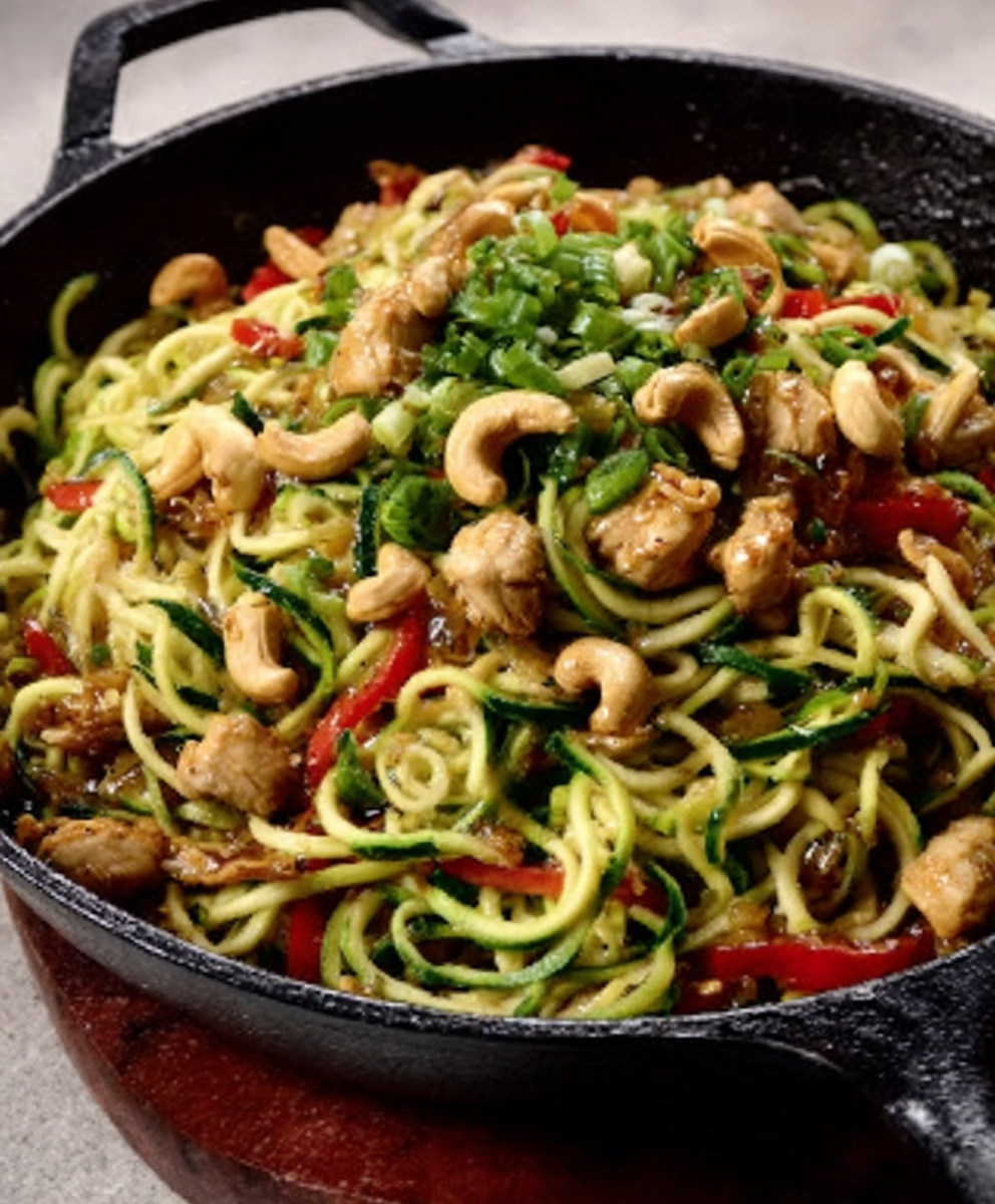 Zoodles mit Huhn und Cashews: Dein neues Lieblingsgericht!