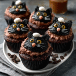 Keto Black Cat Cupcakes