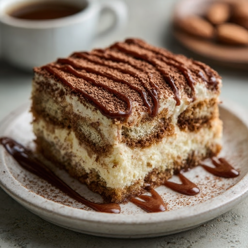 Keto Gesalzene Karamell-Tiramisu mit Mandelmehlkuchen – Ein köstlicher Genuss für Ihre nächste Feier!