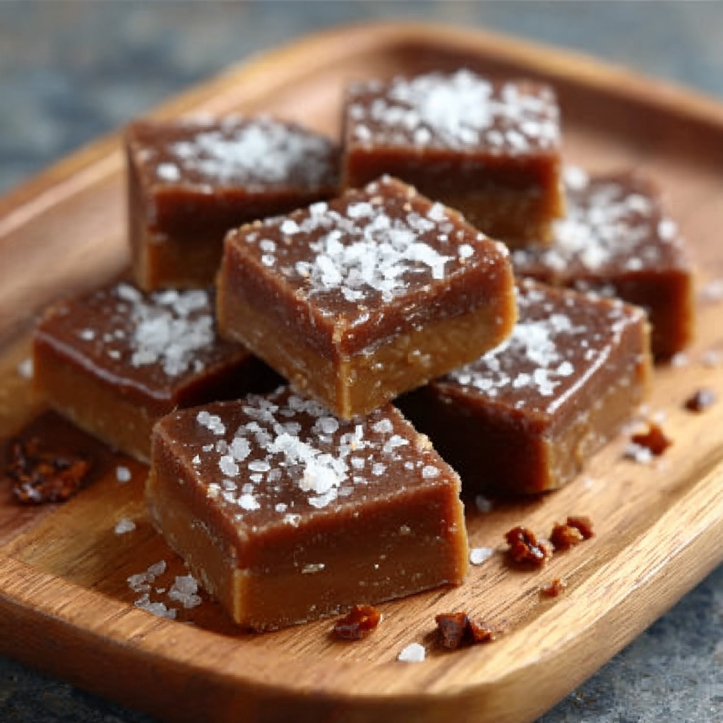 Keto Gesalzene Tahini- und Karamell-Fudge