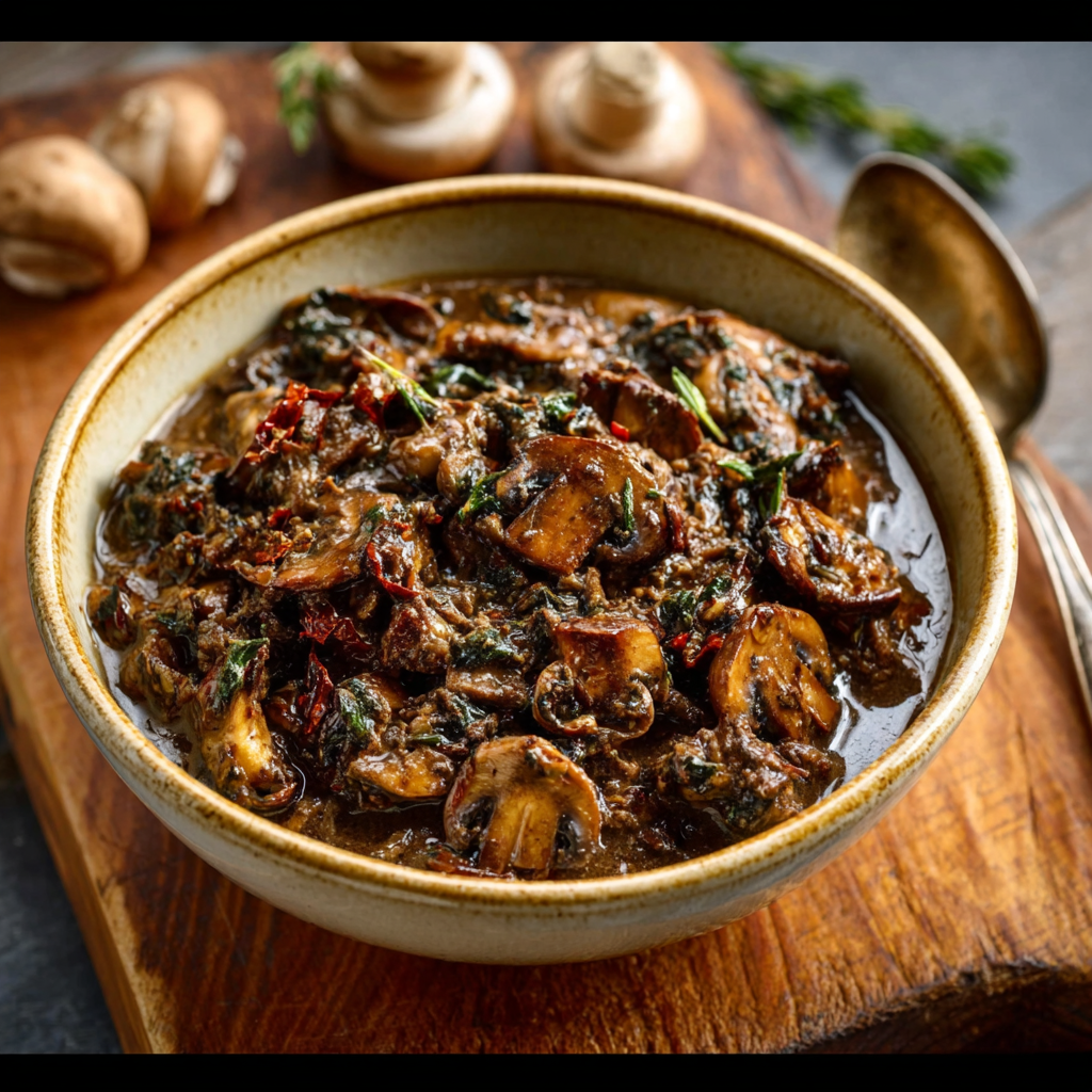 Keto Haselnuss-Pilz-Ragout