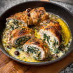 Keto Hähnchenroulade mit Oliven-Tapenade