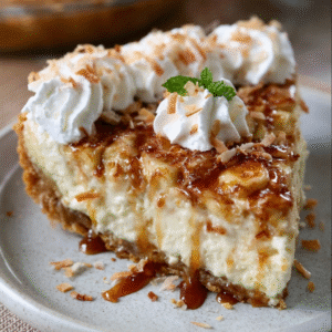 Keto Karamellisierte Banane und Kokoscreme-Pie