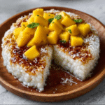 Keto Kokos-Mango Sticky Rice Kuchen