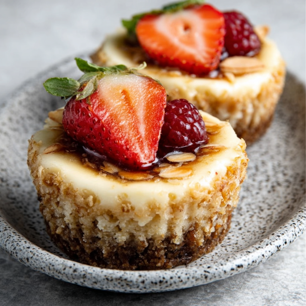 Keto Käseküchlein mit Mandelboden