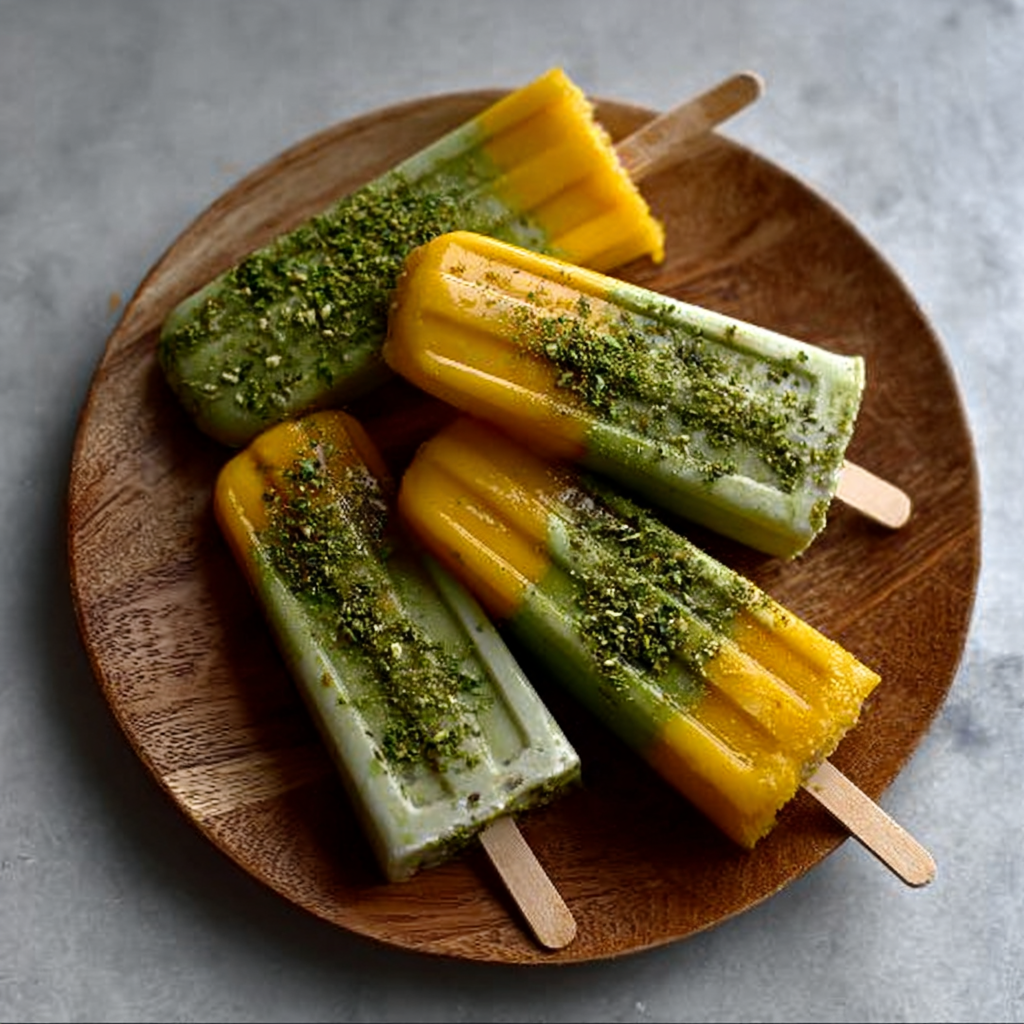 Keto Matcha-Mango Sorbet Popsicles: Erfrischung pur erleben!