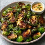 Keto Rosenkohlchips mit Senf und Ahornnote