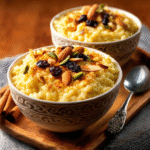 Keto Safran-würziger Kardamom-Reispudding