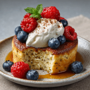 Keto Vanille-Chia-Soufflé mit Gewürzen