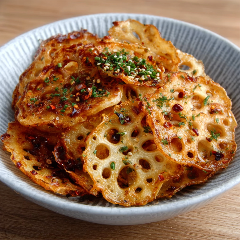 Knusprige Lotuswurzel-Keto-Chips