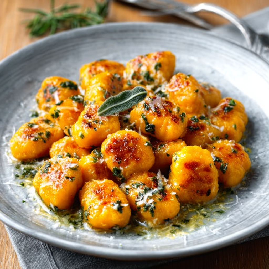 Kürbis-Gnocchi mit Salbeibutter – Herbstliche Köstlichkeit!