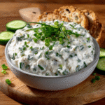 Kräuterquark mit Schnittlauch und Gurke