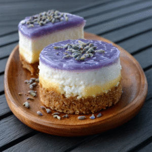 Low-Carb Erfrischender Zitrone-Lavendel-Käsekuchen