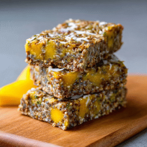 Low-Carb Mango-Kokos-Chia-Riegel