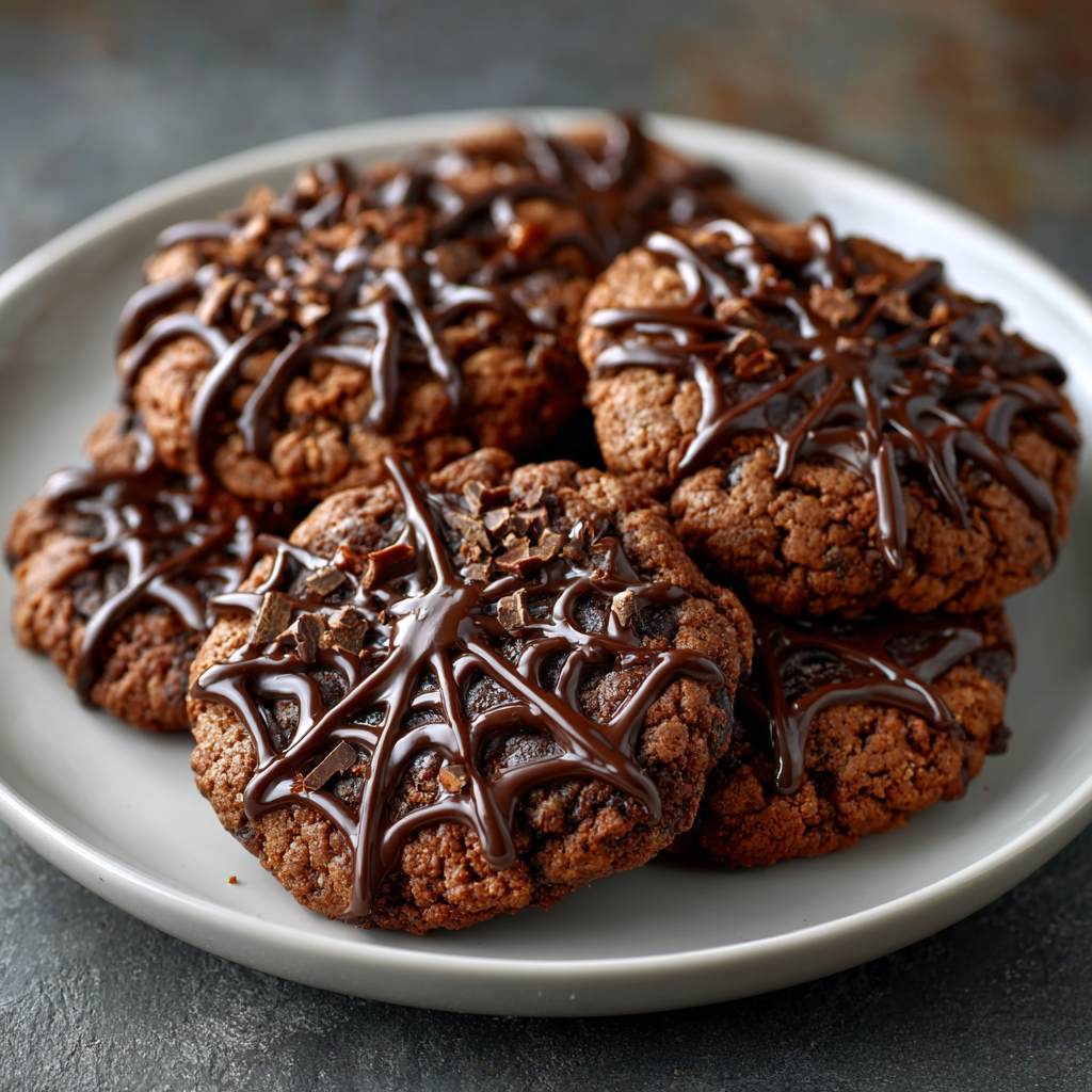Spooky Keto Chocolate Spider Web Cookies: Gruselig lecker!