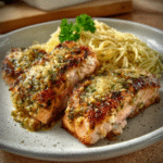 Wildlachs mit Senf-Dill Kruste