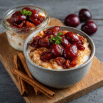 Zimt Pflaumenkompott mit Keto Joghurt