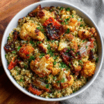 Blumenkohl-Couscous mit Ofengemüse