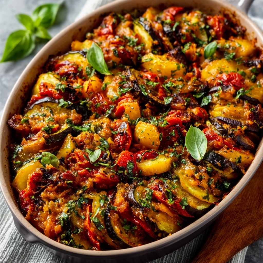 Französischer Ratatouille-Auflauf mit Knoblauch & Kräutern: So gelingt er perfekt! 5 Französischer Ratatouille-Auflauf mit Knoblauch & Kräutern