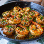 Frühlingszwiebel-Knoblauchbutter-Keto-Garnelen