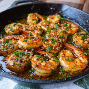Frühlingszwiebel-Knoblauchbutter-Keto-Garnelen
