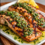 Gegrillter Lachs mit Chimichurri-Butter