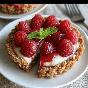 Himbeer-Creme-Törtchen mit Kokosboden