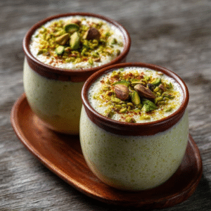 Kardamom-Pistazien Keto Lassi