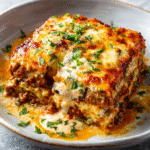 Keto-Auberginen-Lasagne mit Curry-Creme