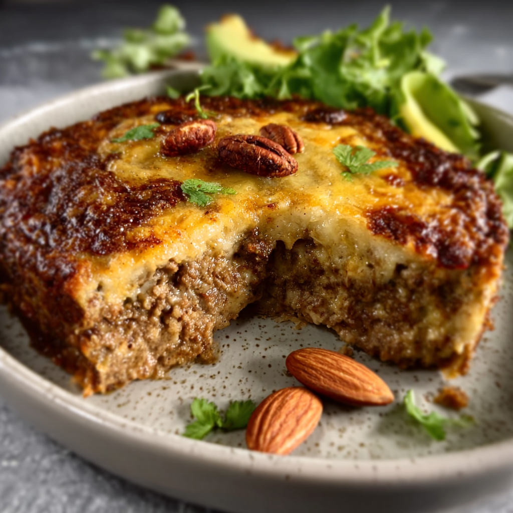 Keto-Bobotie mit Mandelkruste