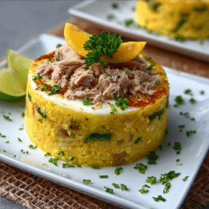Keto-Causa Limeña mit Thunfisch