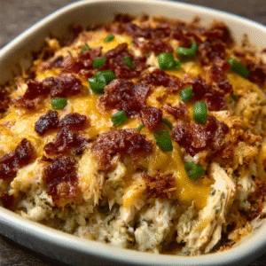 Keto Jalapeño Popper Hähnchenauflauf