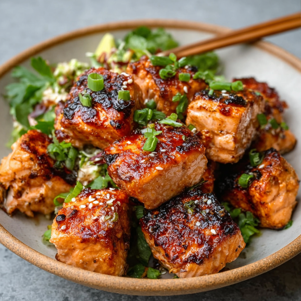 Keto-Lachs-Häppchen mit Chili-Miso