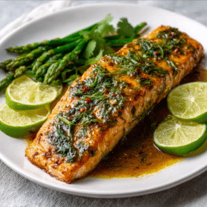 Keto-Lachs mit Miso-Limetten-Glasur
