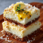 Keto-Passionsfrucht-Käsekuchenriegel