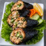 Keto-Thunfischküchlein in Nori gewickelt