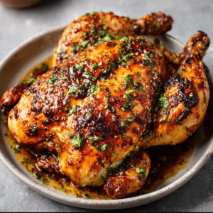 Knoblauch-Butter-Rösthähnchen