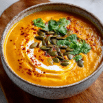 Kürbis-Curry-Suppe mit Kokosnuss